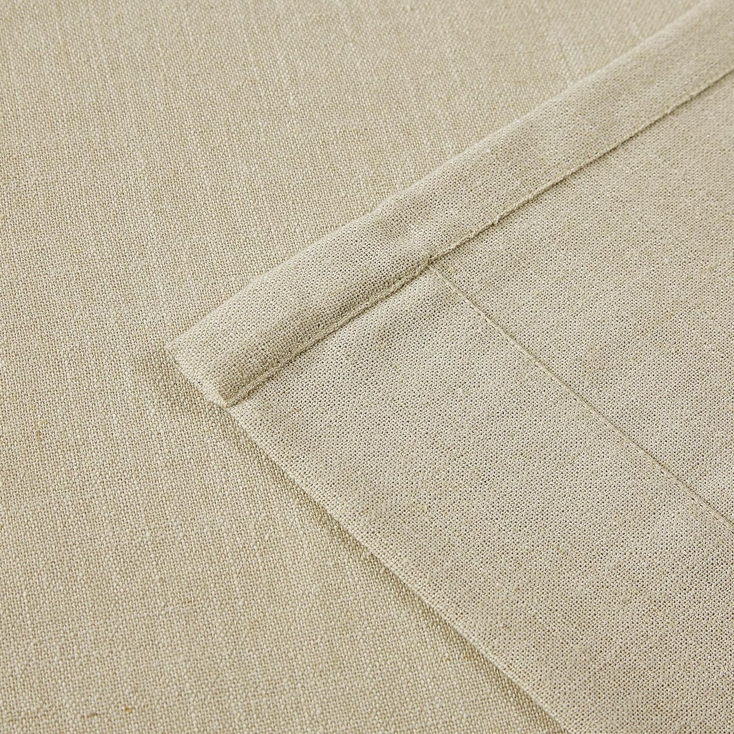 Vision Home Sand Pinch Pleated Semi Sheer Curtains Textured Linen Blended Light Filtering Window Curtains 95 inch for Living Room Bedroom Pinch Pleat Drapes with Hooks 2 Panels 40" Wx95 L,Camel Beige