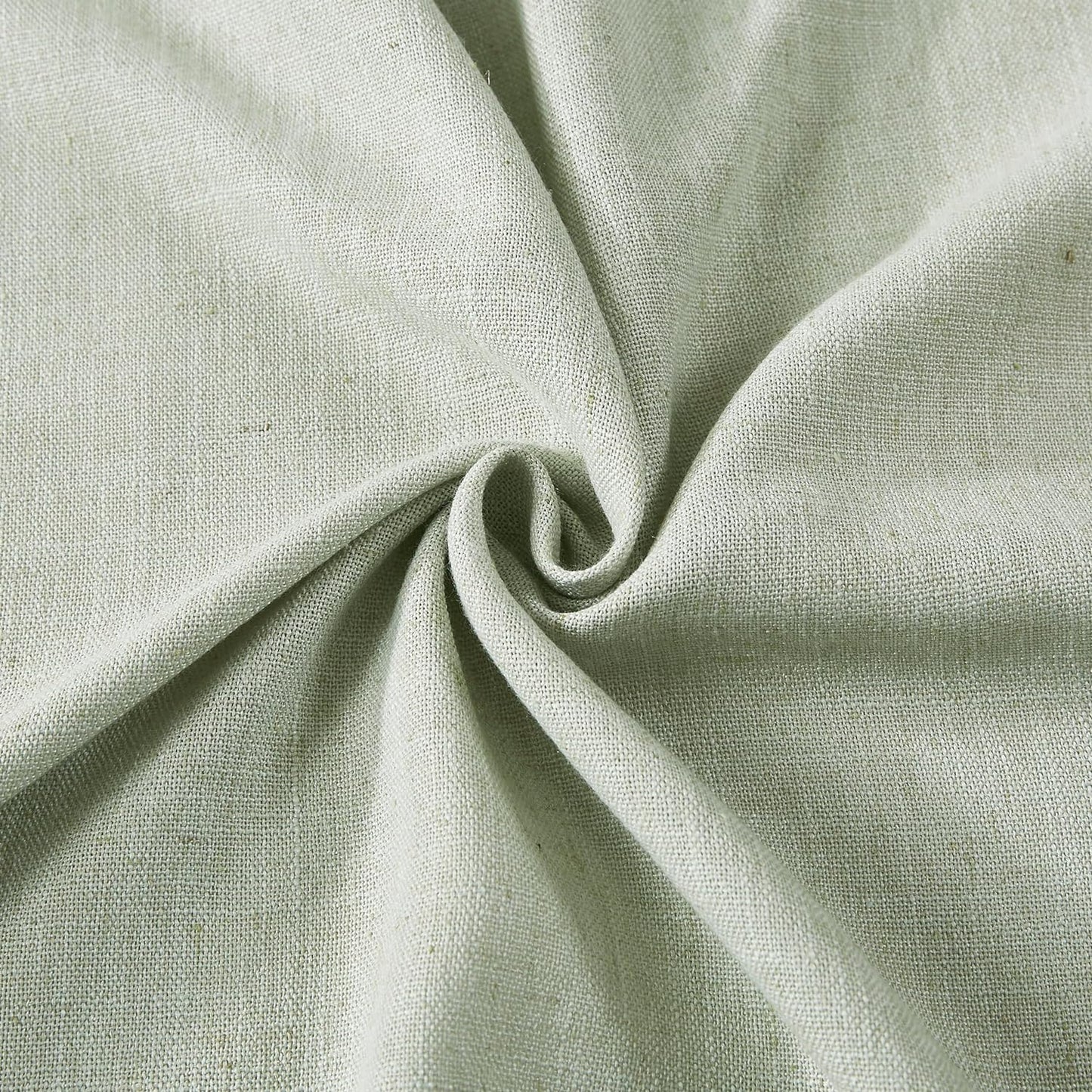 Vision Home Soft Green Pinch Pleated Semi Sheer Curtains Textured Linen Blended Light Filtering Window Curtains 95 inch for Living Room Bedroom Patio Pinch Pleat Drapes with Hooks 1 Panel 60" Wx95 L